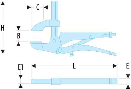 Pince-étau «&nbsp;serre-joint coulissant&nbsp;»