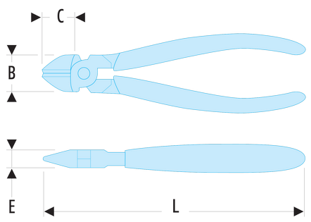 Pince coupantes diagonales