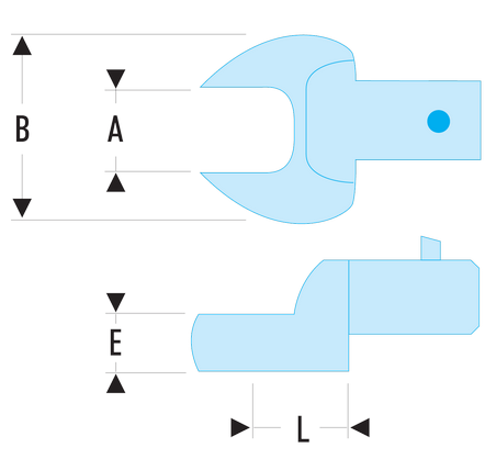 Embout à fourche métriques - attachement 14 x 18 mm