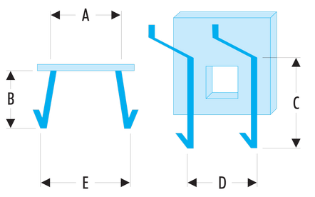 Crochet individuel pour marteaux