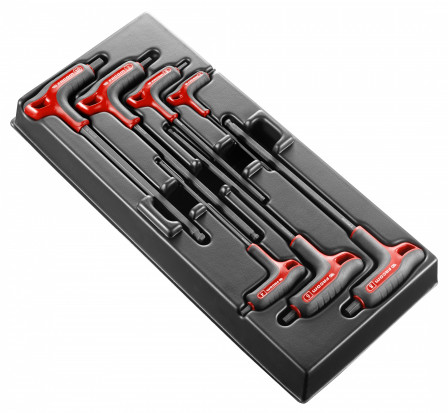 Module 7 clés mâles poignées en «&nbsp;T&nbsp;» 6 pans tête sphérique