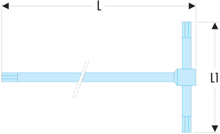 Clé mâles 6 pans en «&nbsp;T&nbsp;» métriques