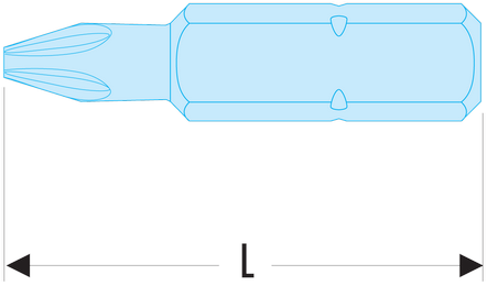 Embout standard série 2 pour vis à empreinte BNAE