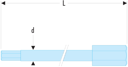 Embout standard longs série 2 pour vis 6 pans creux