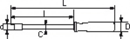 rallonge 1/4 emmanchee 162 mm