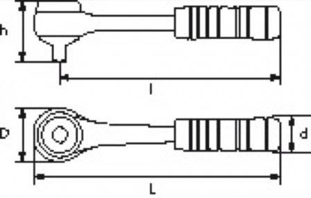 cliquet 1/2 pour douilles traversantes