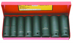 DOUILLE A CHOCS 1/2'' 13 A 24 MM - LONGUES - COFFRET DE 8