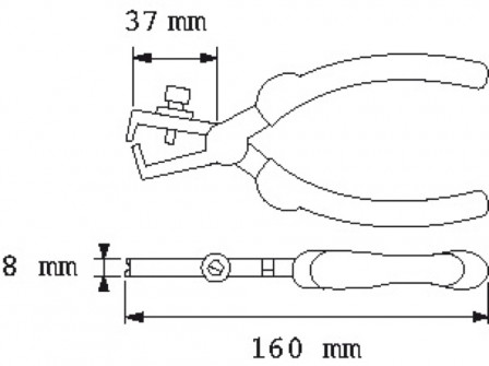 pince a denuder bimatiere 160 mm