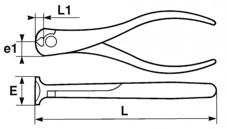 pince coupante en bout bimatiere avec ressort 160 mm