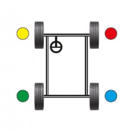 kit de 4 bouchons de purge pour valves tpms