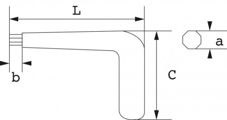 clé male coudee isolee 4 mm