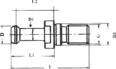 Tirettes courtes JISB6339 BT40 60G.