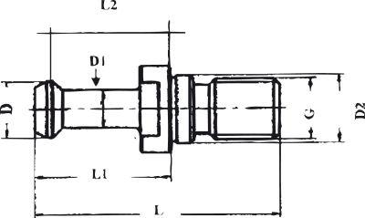 Tirettes courtes JISB6339 BT40 60G.