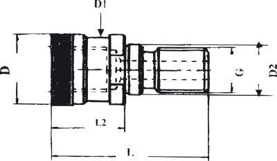 Tirettes courtes Ott SK40 -M16 avec alésage 