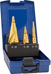 Jeu de forets tôle préc. HSS 3-30,5mm