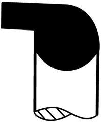 Burin tournant à crochet similaire à DIN4963 R et 20x250mm 