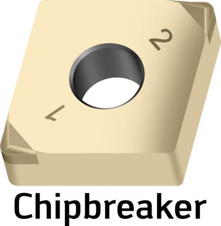 Plaquettes de tournage CBN – Rhombiques négatives 80°