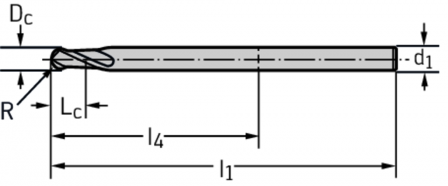 Fraises à copier hémisphériques en carbure monobloc