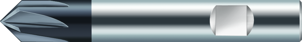 Fraise à chanfreiner 90° en carbure monobloc