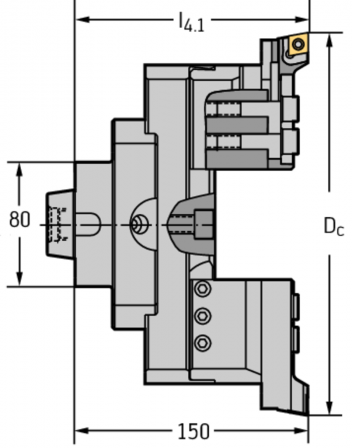 Outil d'alésage d'ébauche à deux arêtes de coupe