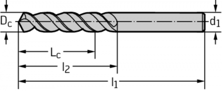 Foret HSS pour perçage profond, extra-long