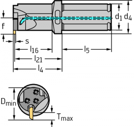 Barre d'alésage – rainurage/tronçonnage intérieur  5009441