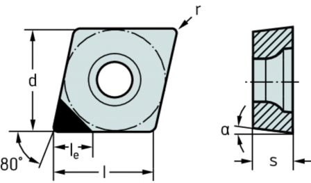 CBN – Rhombiques positives 80° 5202140
