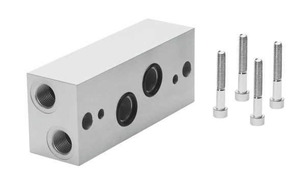 NAW-3/4-4E-ISO Embase juxtaposable d'angle