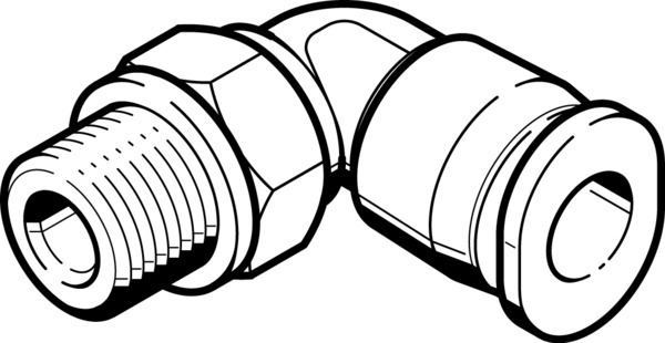 QBML-10-32-UNF-1/8-U Raccord coudé