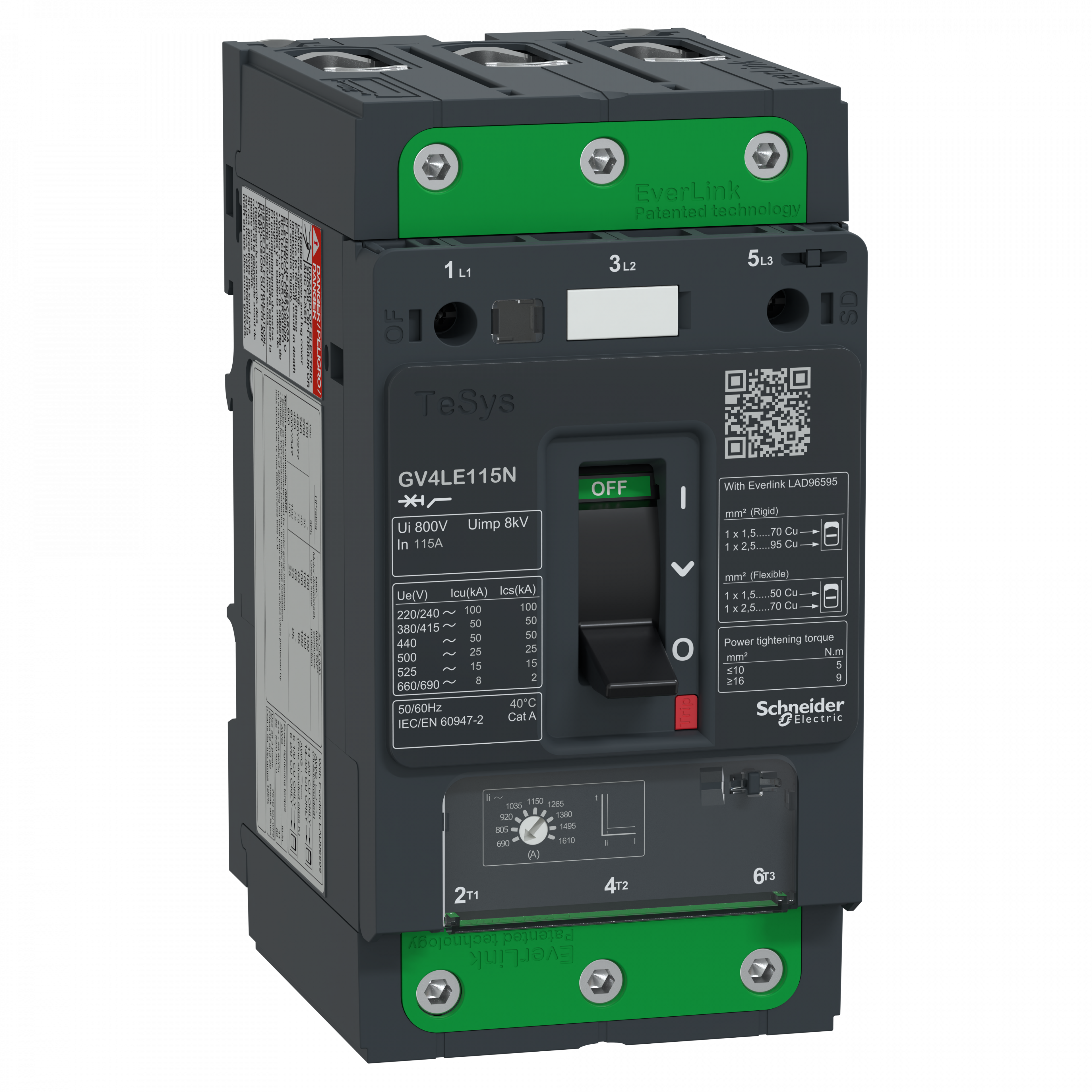 Disjoncteur 115A 50kA