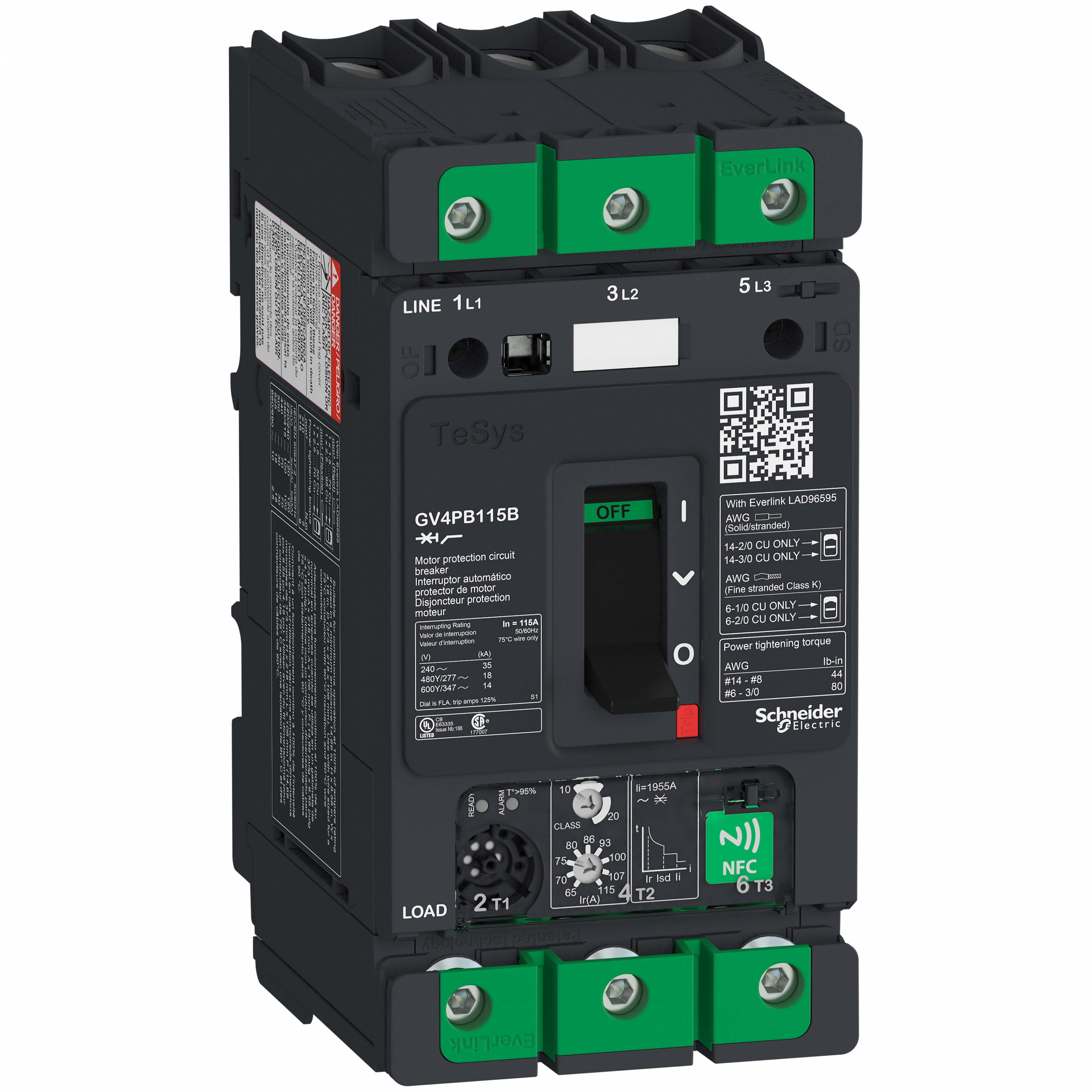 Disjoncteur 115A 25kA Ul
