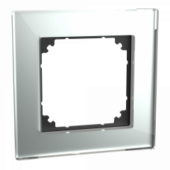 System M - M Elegance - Plaque de finition - 1 poste - verre diamant