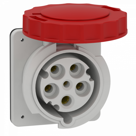 Mureva - prise industrielle droite CEE - 63A 5P 380V 6U - IP67