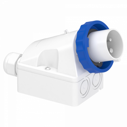 Mureva - socle de connecteur industriel - 16 A - 2P+T - 200-250V CA - IP67