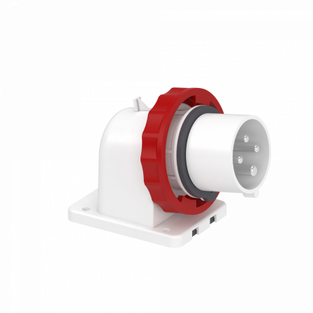 Mureva - socle de connecteur industriel - 16 A - 3P+T - 380-415V CA - IP67