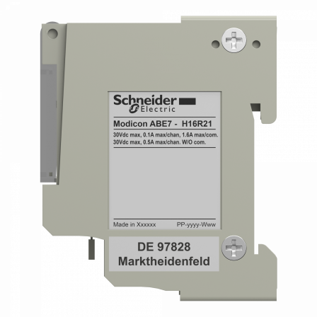 Telefast ABE7 - embase de raccordement passive - 16 entrées ou sorties - DEL