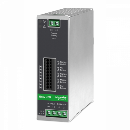 Easy UPS 480 W entrée 24VCC sortie 24VCC 20A montage sur rail DIN sans batterie
