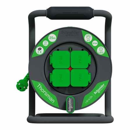 Thorsman - Enrouleur bricolage - 25m - HO5VVF - 3G 1,5mm² - IP44
