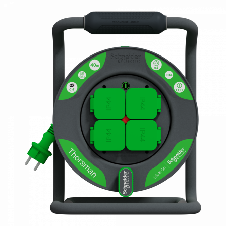 Thorsman - Enrouleur bricolage - 40m - HO5VVF - 3G 1,5mm² - IP44