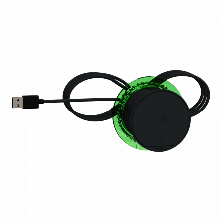 Unica System+ - bloc chargeur sans fil à encastrer XS - 5W Qi IP44 - 2m - anth