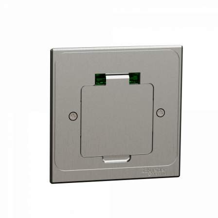 Unica System+ - Prise de sol XS IK08 IP44 - 2P+T - carrée métal