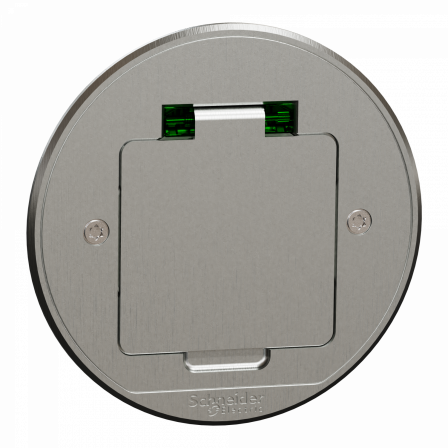 Unica System+ - Prise de sol XS IK08 IP44 - 2P+T - ronde métal