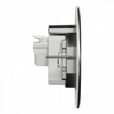 Unica System+ - Prise de sol XS IK08 IP44 - 2P+T - ronde métal