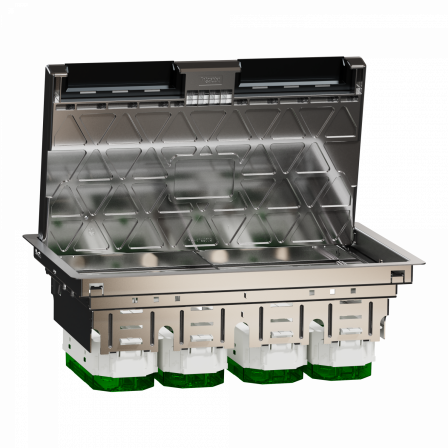 Unica System+ - Boîtier de sol XL 4x6mod ou 12 postes - métal - IK09 IP20