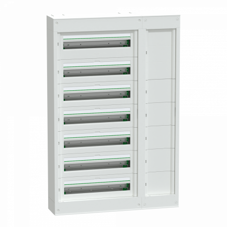 PrismaSeT S - coffret saillie plastique & métal 7 rangées 24 modules + Gaine