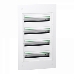 PrismaSeT XS - Coffret encastré 4 rangées 18 modules - sans porte