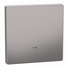 D-Life - enjoliveur pour commande simple avec voyant - métal nickel