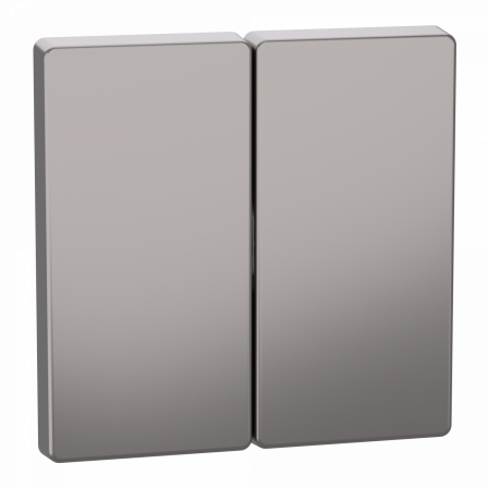 D-Life - enjoliveur pour commande double sans marquage - métal nickel