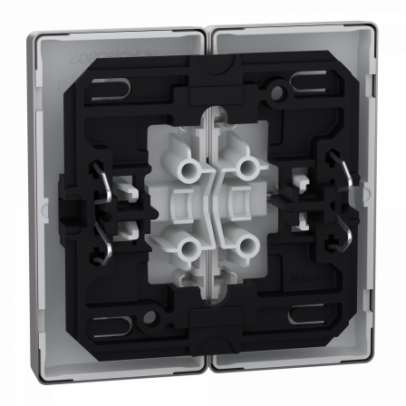 D-Life - enjoliveur pour commande double sans marquage - métal nickel