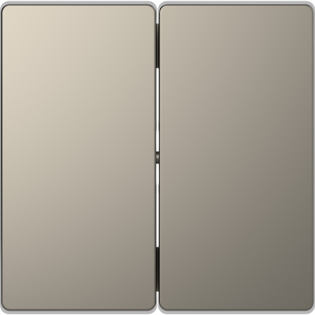 D-Life - enjoliveur pour commande double sans marquage - métal nickel